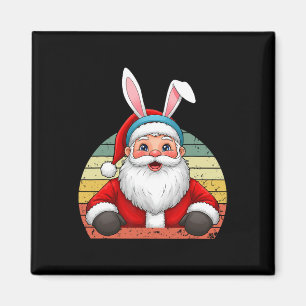 Der sonnige Weihnachtsmann mit sonnigen Ohren zu W Magnet