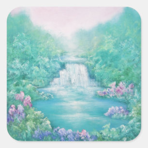Der Sound des Wassers 2012 Quadratischer Aufkleber