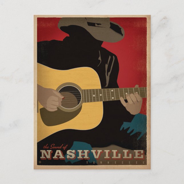 Der Sound von Nashville Postkarte (Vorderseite)