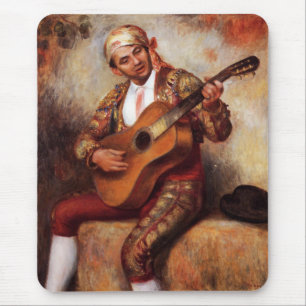 Der spanische Gitarrist (von Pierre-August Renoir) Mousepad