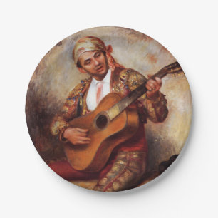 Der spanische Gitarrist (von Pierre-August Renoir) Pappteller