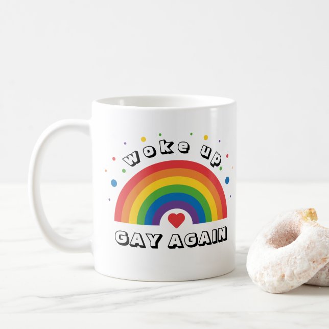 Der Spaß des selbstironischen Pride Month | Geweck Kaffeetasse (Mit Donut)