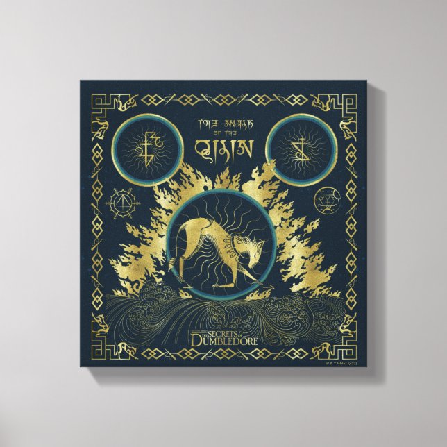 Der Spaziergang durch das goldene Qilin-Wasserband Leinwanddruck (Vorderseite)