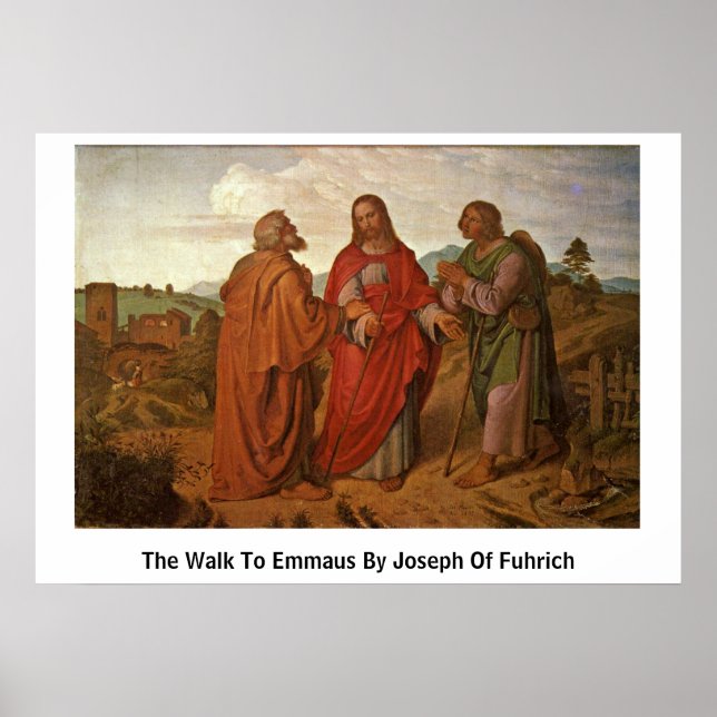 Der Spaziergang von Joseph von Fuhrich nach Emmaus Poster (Vorne)