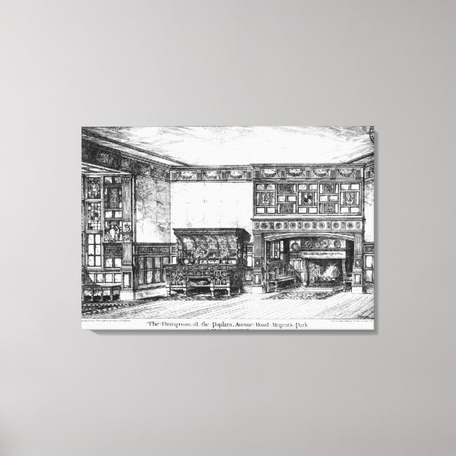 Der Speisesaal des Poplars Leinwanddruck (Vorderseite)