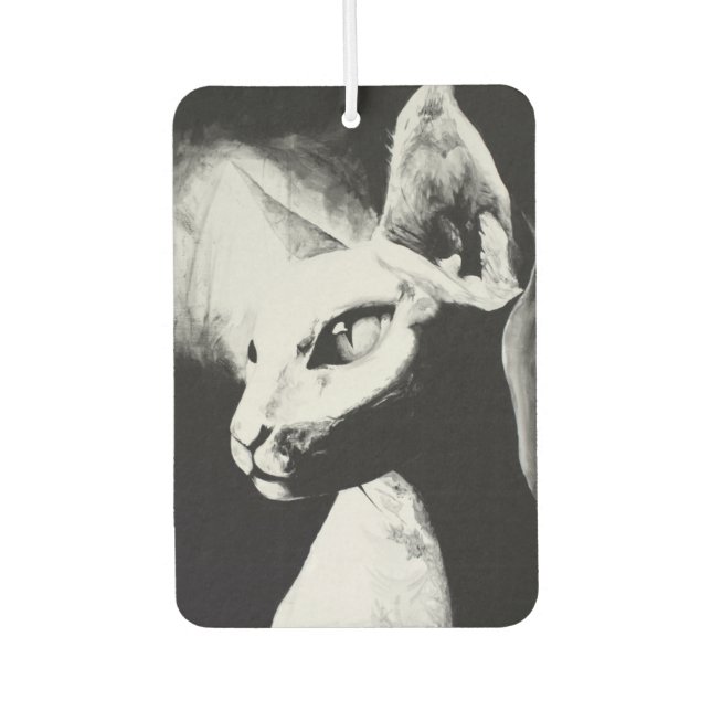 Der Sphynx Cat Feline Original Art Freshener Autolufterfrischer (Vorderseite)