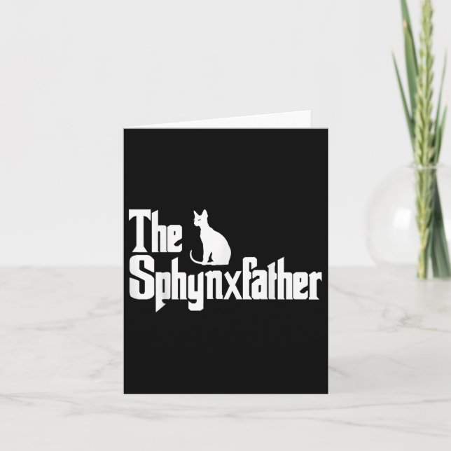Der Sphynxvater Funny Cat Vater Shirt Men Sphynx L Karte (Vorderseite)