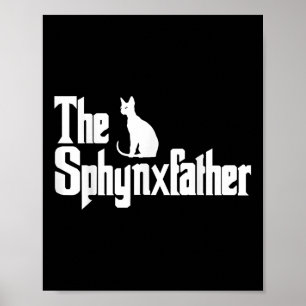 Der Sphynxvater Funny Cat Vater Shirt Men Sphynx L Poster