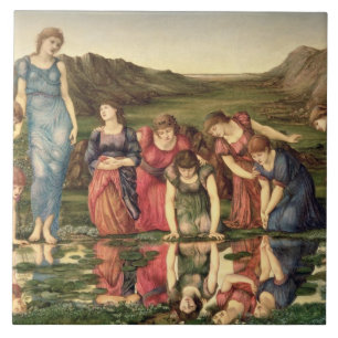 Der Spiegel von Venus, 1870-76 (Öl auf Leinwand) Fliese
