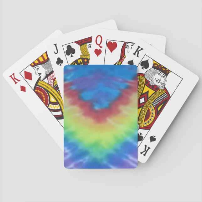 der Spielkarte-Plattform der gefärbten Krawatte Spielkarten (Rückseite)