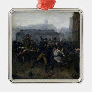 Der Spion, Episode der Belagerung von Paris, 1871 Silbernes Ornament