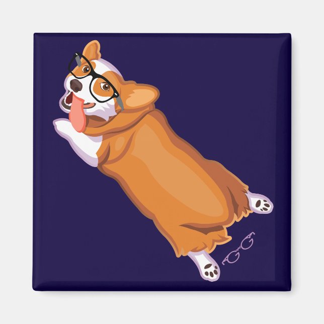 Der Sploot von Corgi Magnet (Vorne)