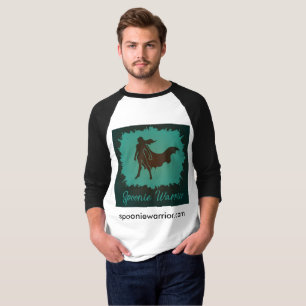 Der Spoonie der Männer Krieger-Baseball-T-Shirt T-Shirt