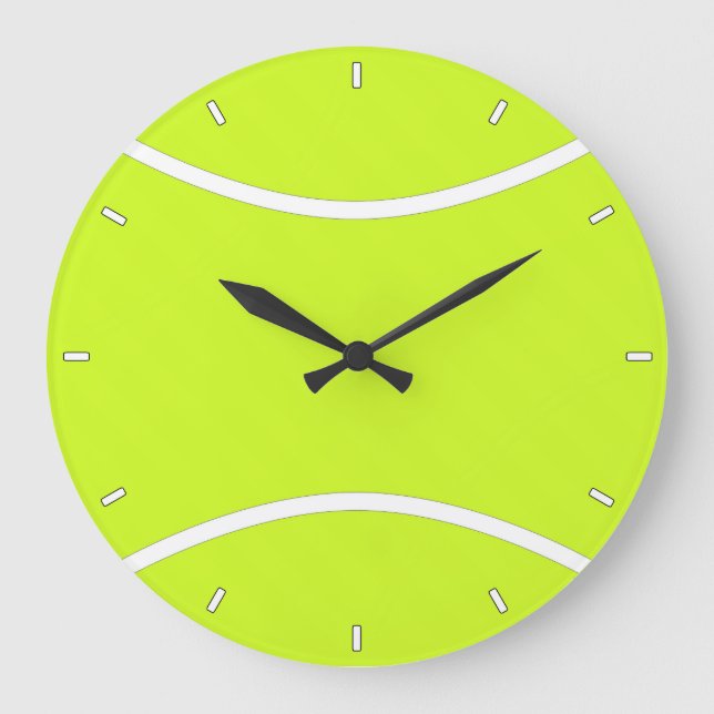 Der Sportplatz oder der Coach für Tennisbälle ist  Große Wanduhr (Vorderseite)
