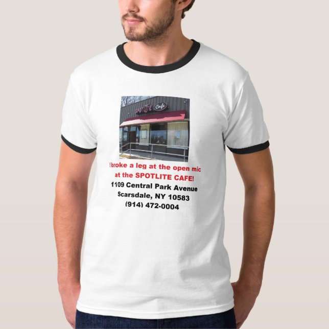 Der Spotlite der Männer Café offener Mic T-Shirt (Vorderseite)