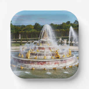 Der Springbrunnen von Latona im Garten von Versail Pappteller