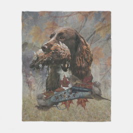 Der Sprocker Spanier, Gun Dog Art Fleecedecke