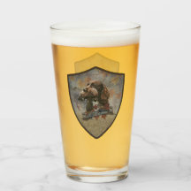 Der Sprocker Spanier, Gun dog art Glass