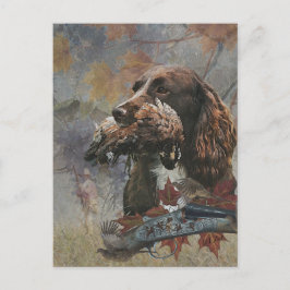 Der Sprocker Spanier, Gun Dog Art Postkarte