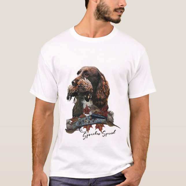 Der Sprocker Spanier, Gun Dog Art T-Shirt (Vorderseite)