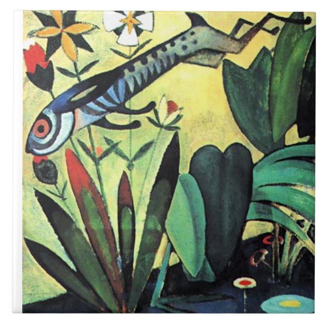 Der Sprung des Kaninchens Fliese (Vorderseite)
