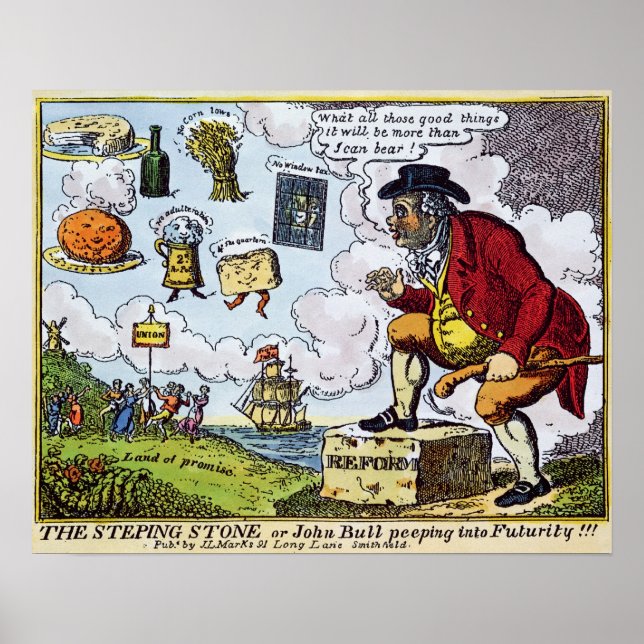 Der Sprungstein, John Bull pinkelt hinein Poster (Vorne)