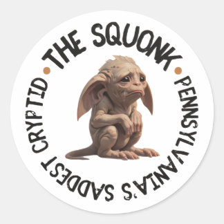Der Squonk, Pennsylvanias traurigstes Kryptid Runder Aufkleber