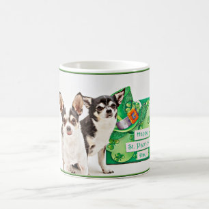 Der St. Patrick's Day Chihuahua Kaffeetasse