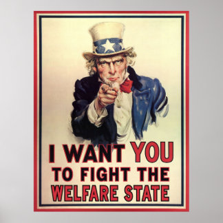 Der Staat für Sozialhilfe aufhalten Poster