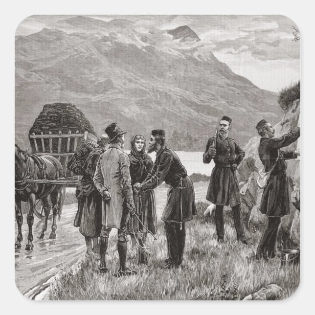 Der Staat Irlands Quadratischer Aufkleber (Vorderseite)