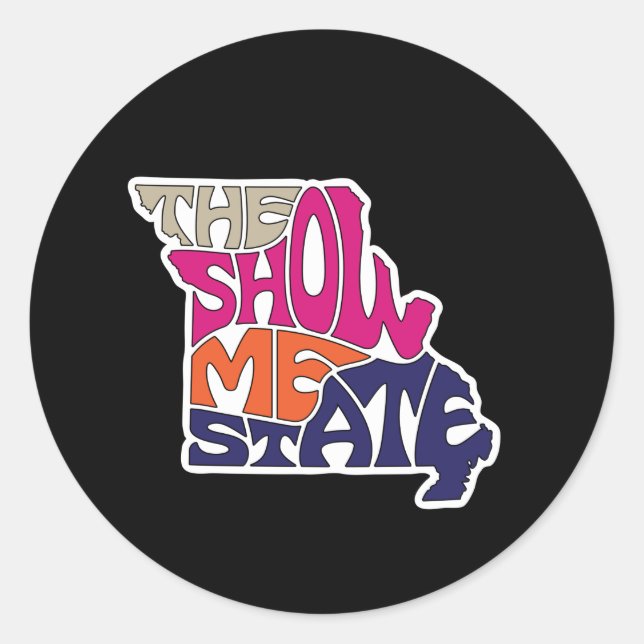 Der Staat "Show Me" - Missouri Runder Aufkleber (Vorderseite)