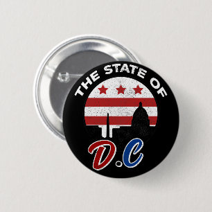 Der Staat von DC - 51. Staat für die USA Button