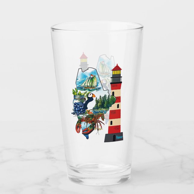 Der Staat von Maine Glas (Vorderseite)