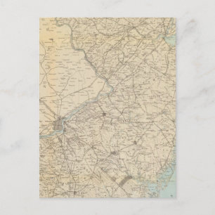 Der Staat von New Jersey, 1877 Postkarte