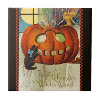 Der Stab Halloween der Hexe Fliese