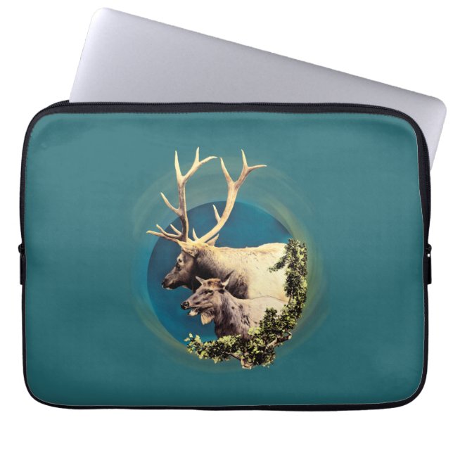 Der Stag und die Hinten Laptopschutzhülle (Vorderseite)