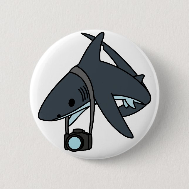 Der Stahlhaifisch Button (Vorderseite)