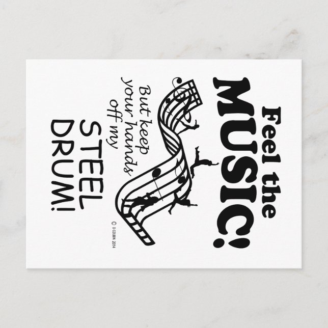 Der Stahltrommel spürt die Musik Postkarte (Vorderseite)