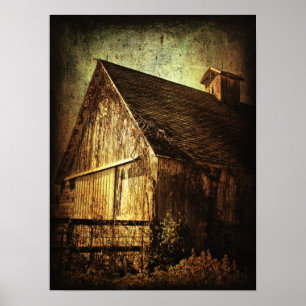 Der Stall im Herbst Poster