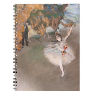 Der Star Dancer auf Bühne Edgar Degas Ballett Notizblock