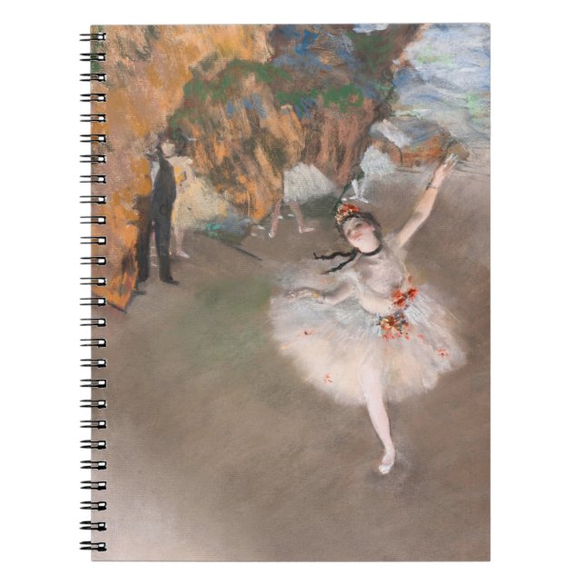 Der Star Dancer auf Bühne Edgar Degas Ballett Notizblock (Vorderseite)
