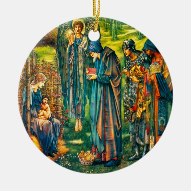 Der Star der Bethlehem-Zirkel Keramikornament (Vorne)