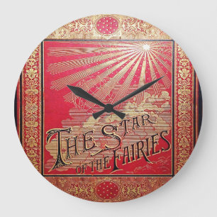Der Star der Buchabdeckung von Fairies Große Wanduhr
