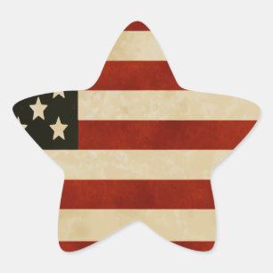 Der Star der Show American Flag GIFTS Stern-Aufkleber