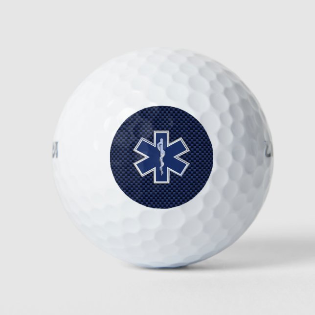 Der Star des Lebens paramedic Carbon Fiber Style Golfball (Vorderseite)
