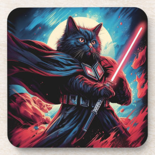 Der Stardust-Samurai Kosmischer Katzenkrieger Getränkeuntersetzer