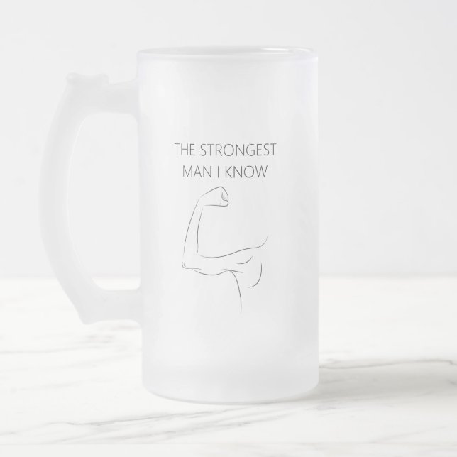 DER STÄRKSTE MANN, DEN ICH KENNE MATTGLAS BIERGLAS (Links)