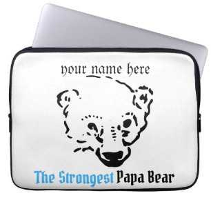 der stärkste Papa-Bär, die Gestaltung der Schablon Laptopschutzhülle