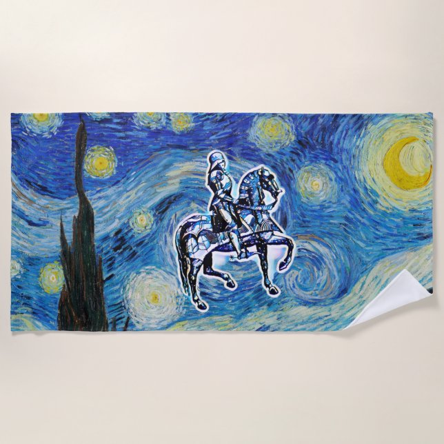 Der Starry Knight Strandtuch (Vorderseite)