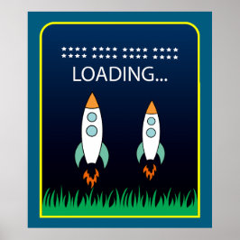 Der Startspass für die Rakete ist gefüllt, farbenf Poster